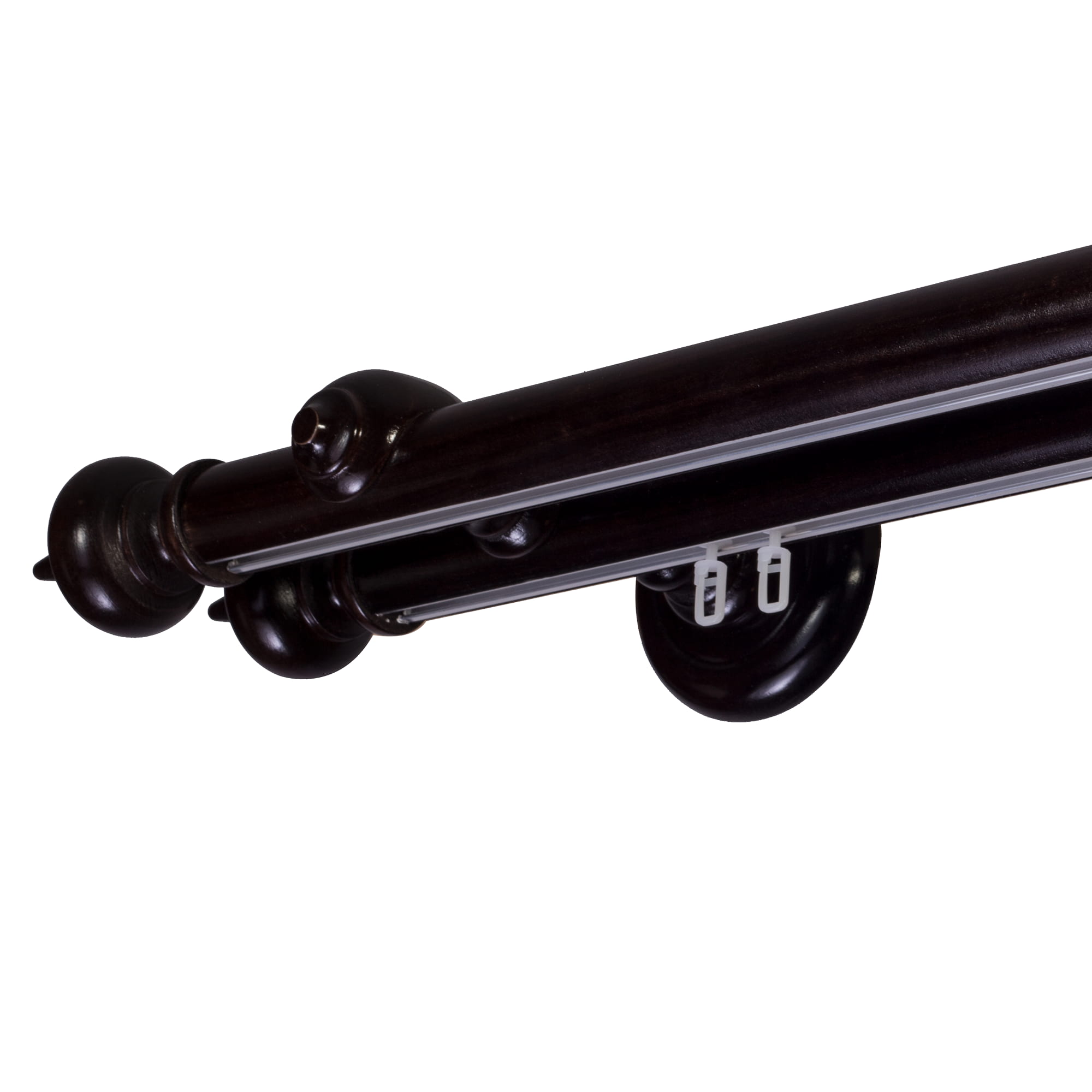 Galerie lemn perdea Globo Double 35mm cu aluminiu Wenge Galerie lemn perdea Globo Double 35mm cu aluminiu Wenge